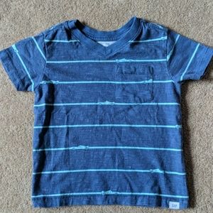 Baby boy Gap stripped car t- shirt